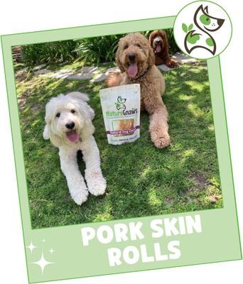 5 to 6-inch Rolls Pork Skin Flavored Dog Treats, 6 count