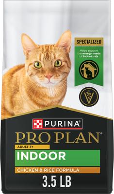 Adult 7 Plus Indoor Chicken & Rice Formula High Protein Dry Cat Food, 7-lb bag