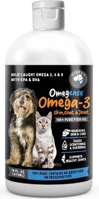 Omegease Omega-Rich Fish Oil Dog & Cat Supplement, 32-fl oz bottle
