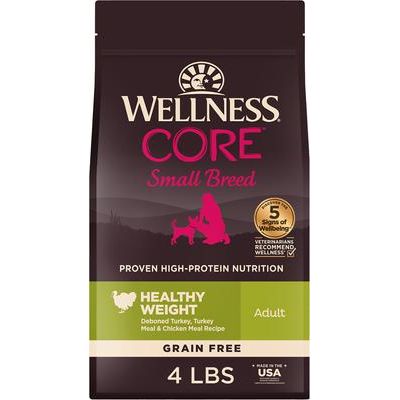 Alimento seco para perros CORE Grain-Free Small Breed Healthy Weight Deshuesado con receta de pavo, bolsa de 12 lb
