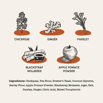 Palitos dentales de garbanzos y jengibre para perros, 20 unidades