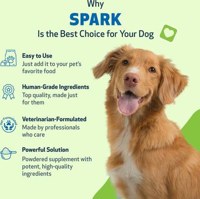 SPARK Bacon Flavored Powder Multivitamin for Dogs, 3.53-oz pouch