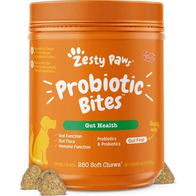 Probiotic Bites Gut Health, Soporte Digestivo sabor Calabaza, Perros. 3 opc