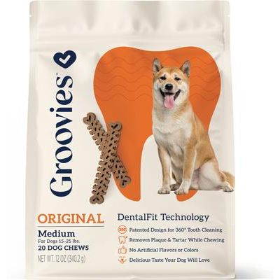 Masticables dentales para perros mayores extra grandes con sabor a pollo, 4 unidades