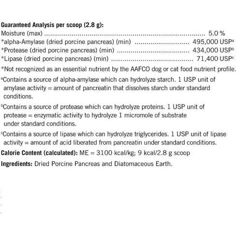 Polvo de enzima pancreática Bio Case para perros, frasco de 355 ml