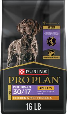 Sport Performance Adult 7+ High-Protein 30/17 Chicken & Rice Formula Dry Dog Food, 4-lb bag