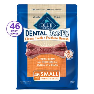 Dental Bones Small All Natural Rawhide-Free Dental Dog Treats, 21 count