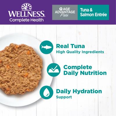 Complete Health Age Advantage Tuna & Salmon Pate Wet Cat Food, 3-oz can, 24 count