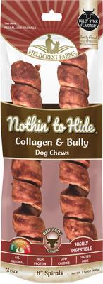 Nothin' To Hide Spirals 3-inch Bully Dog Chews, 6 count