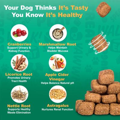 Chicken Flavored Cranberry Urinary Support Dog Supplement, 225 count