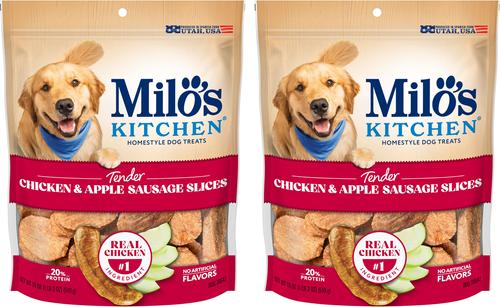Chicken & Apple Sausage Slices Dog Treats, 18-oz bag