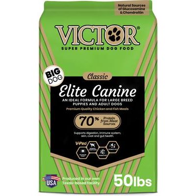 Alimento seco Elite Canine para perros de razas grandes sin gluten, con pollo y pescado (paquete de 80 lb)