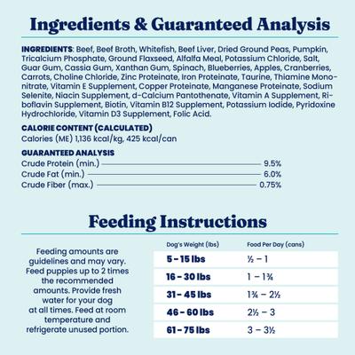 Barking at the Moon 95% Beef Recipe Grain-Free Canned Dog Food, 13.2-oz, case of 6