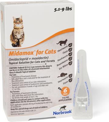 Topical Solution for Cats, 9.1-18 lbs, (Purple Box), 6 Doses (6-mos. supply)