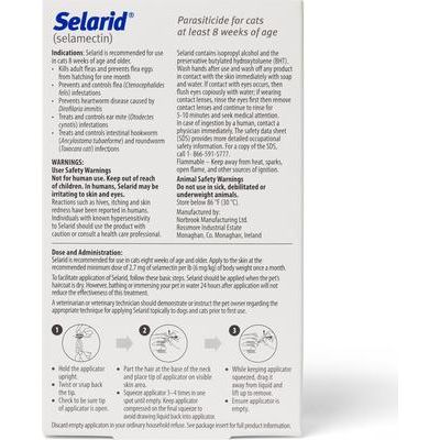 Solución tópica para gatos, 2,3-7 kg (caja azul), 6 dosis (suministro para 6 meses)