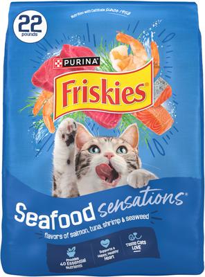 Comida seca para gatos Seafood Sensations, salmón, atún y camarones, bolsa de 30 lb