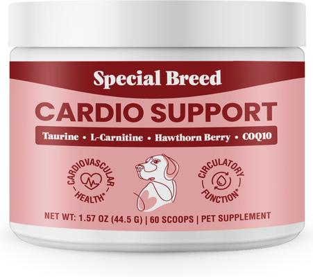 Cardio Support Powder Heart Supplement for Dogs, 3.14-oz jar