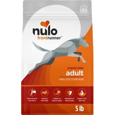 Nulo, Frontrunner Ancient Grains, alimento seco alto en proteína con granos ancestrales para perros adultos, varios sabores, 2.27 / 4.99 / 11.34 kg