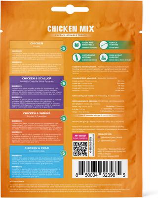 Chicken Mix Multivitamin Creamy Lickable Cat Treats, 20 count