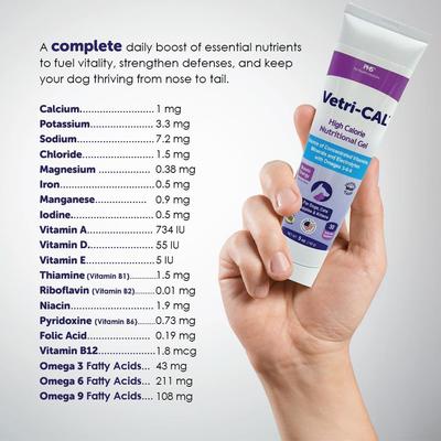 High Calorie Nutritional Gel for Dogs & Cats, 5-oz tube