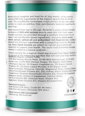 Comida húmeda para perros Sound of Game, lata de 12 oz, caja de 12