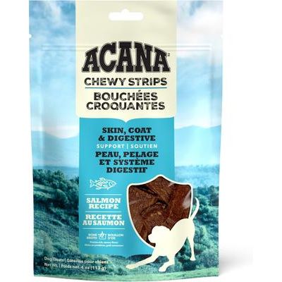 Golosinas para perros con carne de res masticable y tiras de soporte para caderas y articulaciones, bolsa de 4 oz