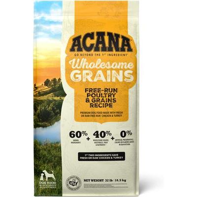 ACANA, Wholesome Grains, alimento seco con cereales para perros, varios sabores, 1.81 / 10.21 / 14.51 kg