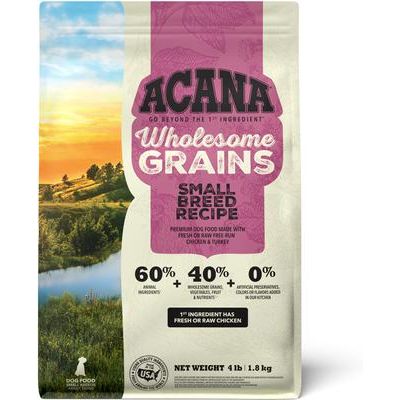 Alimento seco para perros Wholesome Grains de razas pequeñas, con huevos de pollo y pavo, bolsa de 5 kg