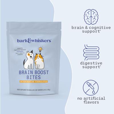 Brain Boost Bites Supplement for Dogs & Cats, 6.34-oz bag
