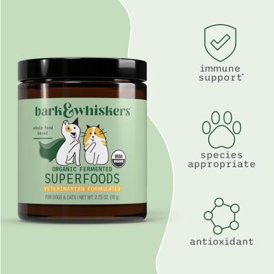 Organic Fermented Powder Digestive Supplement for Dogs & Cats, 2.75-oz bottle