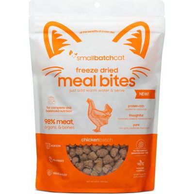 Comida liofilizada para gatos Non-GMO Chicken Meal Bites, bolsa de 10 oz, paquete de 2