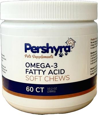 Suplemento masticable suave Omega 3 para piel y pelaje de perros, 60 unidades