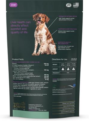Veterinary Strength Liver Health Hepaticlear Pro Chicken Flavored Soft Chew Liver Supplement for Dogs, 60 count