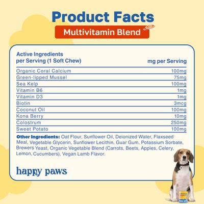 10 in 1 Multivitamin Soft Chews Supplement for Dogs, 100 count
