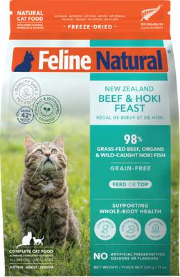 New Zealand Beef & Hoki Feast Grain-Free Freeze-Dried Cat Food, 1.8-lb bag