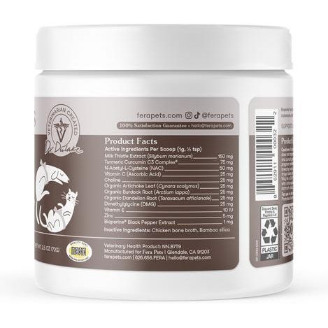 Fera Pets, Liver Support for Dogs and Cats. 60 scoops