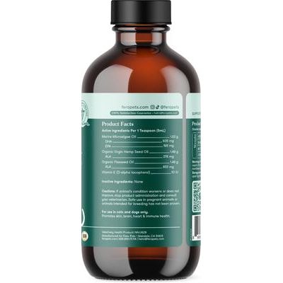 Fera Pets, Algae Oil Omega-3, 6, 9 for Dogs and Cats. 236 ml.