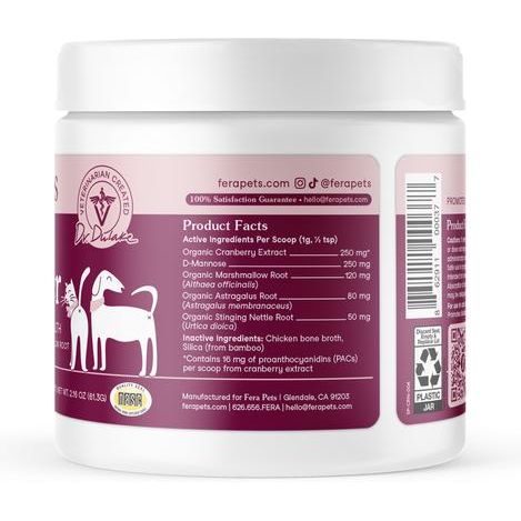 Suplemento Bladder Support con sabor a pollo para perros y gatos, frasco de 2.16 oz