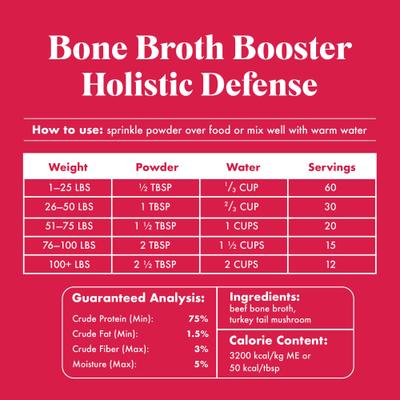 Bone Broth Booster Holistic Defense Dog Food Topping, 5.97-oz bag
