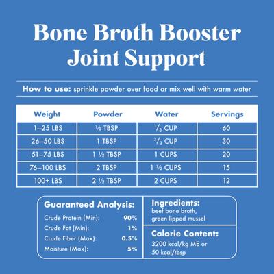 Bone Broth Booster Joint Support Dog Food Topping, 5.97-oz bag