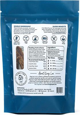 Golosinas de pechuga de pato para perros, bolsa de 4 oz