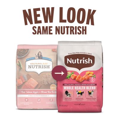 Alimento seco para perros Whole Health Blend con salmón real, verduras y arroz integral, digestión suave, bolsa de 13 lb