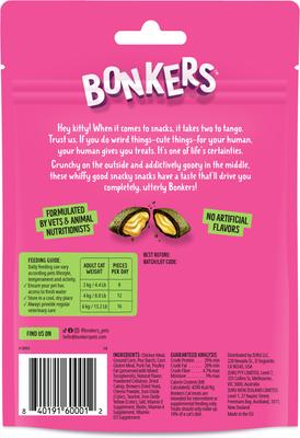 Golosinas crujientes para gatos Cat Pillows con sabor a hierba gatera, pollo y queso cheddar, bolsa de 3 oz, 1 unidad