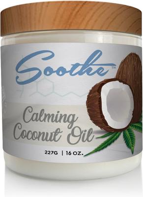 Soothe Calming Coconut Oil with Collagen Calming Supplement for Dogs, 8-oz jar