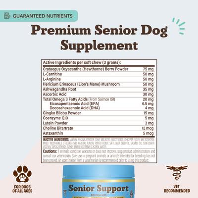 Turkey Flavored Chew for Senior Dogs, 90 count