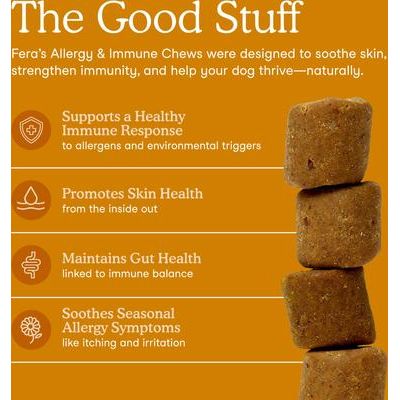 Suplemento masticable blando para perros con alergias e inmunidad, 90 unidades