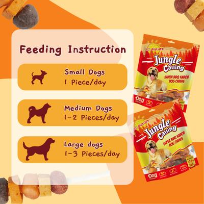 Chicken, Duck, Beef, Sweet Potato & Pumpkin Rawhide Kabob Dog Treats, 10.6-oz