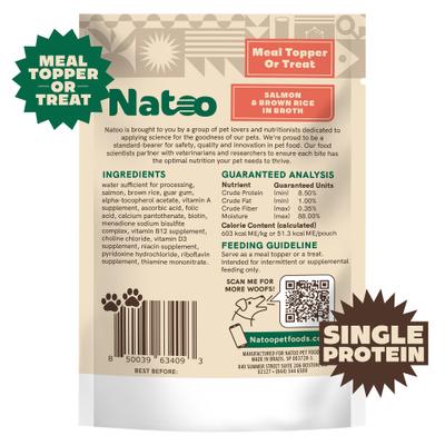 Salmon with Brown Rice Limited Ingredient Dog Food Topper, 3-oz pouch, case of 20