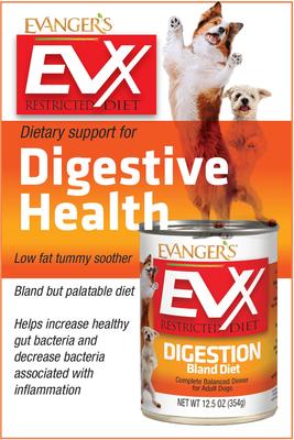 EVX Restricted Diet Digestion Bland Diet Chicken Flavor Pate Wet Dog Food, 12.5-oz can, case of 12