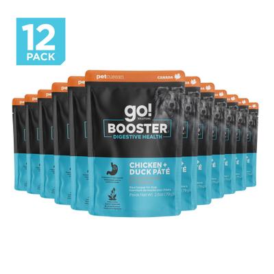 Booster Digestive Health Chicken & Duck Pate Wet Dog Food, 2.8-oz pouch, 12 count